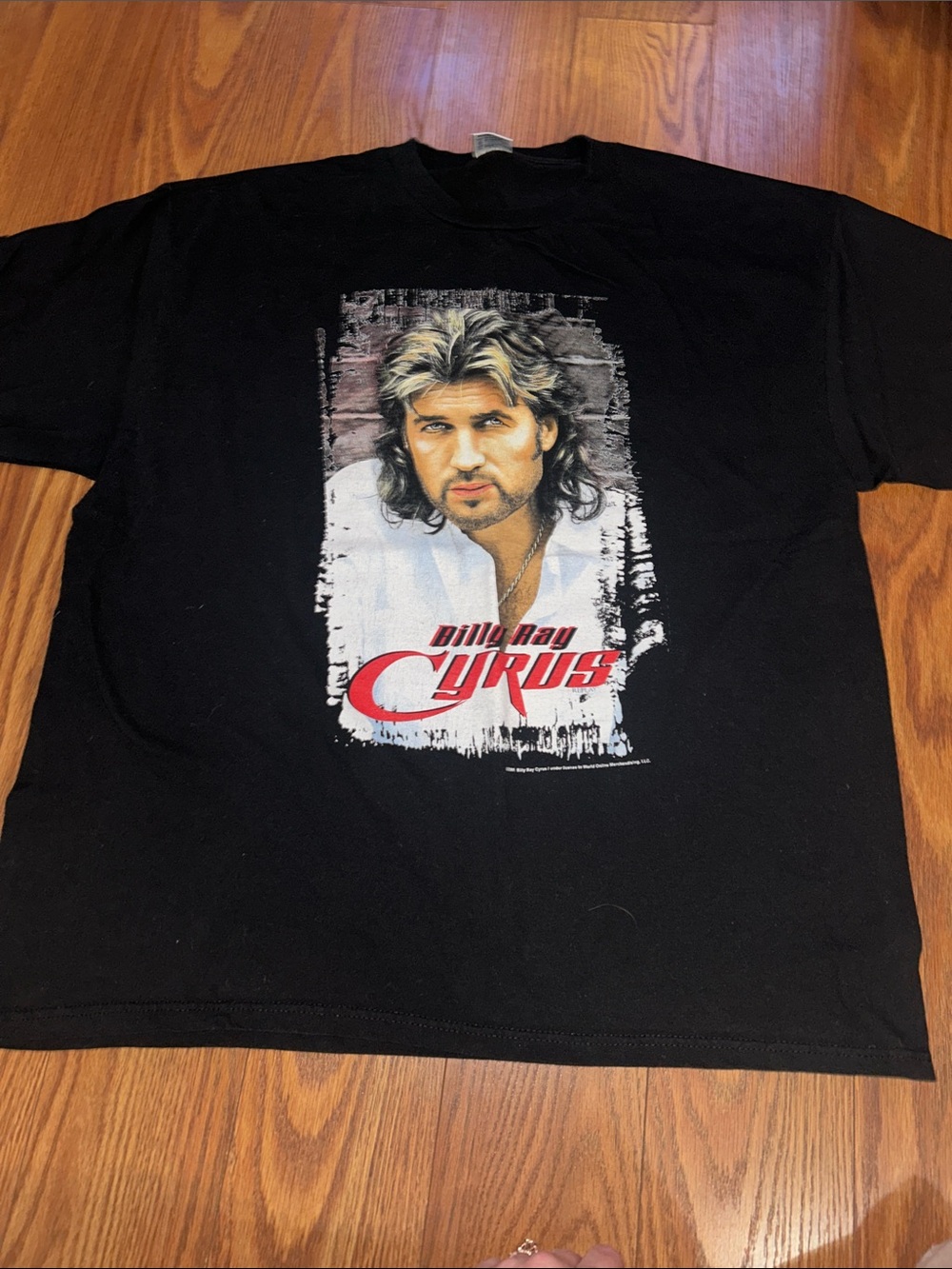 VTG Billy Ray Cyrus 2000 Y2K Black Tour XL Shirt Country Music Big Graphic EUC